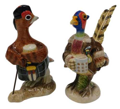 A Beswick figure Infamous Grouse, 14cm high, and another, Veteran, John Beswick marks beneath. (2)