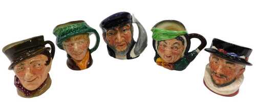 Various Royal Doulton small character jugs, Beefeaters, with more unusual mark beneath, 10cm...