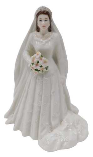 A Royal Worcester figure Her Majesty Queen Elizabeth II and HRH The Duke of Edinburgh's Diamond...