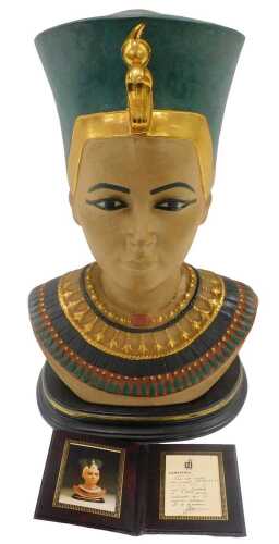 A 20thC Nadal limited edition Nefertiti bust, on removable plinth base, limited edition number...