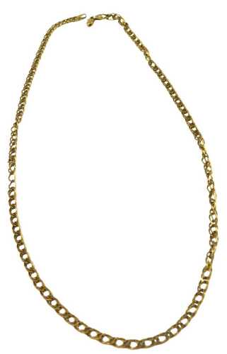 A 9ct gold fancy link neck chain, 50cm long, 8.5g. (AF)