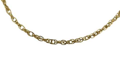 A fancy link neck chain, yellow metal stamped 9ct, 54cm long, 1.7g.
