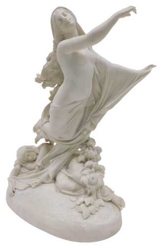A Victorian Copeland Parian figure of The Sleep of Sorrow and Dream of Joy, after Raphael Monti,...