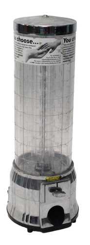 A Tubz style mechanical vending machine, with lid key, 83cm high.
