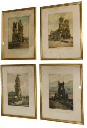 Marcel Angus (20thC School). Monument etching, signed and titled in pencil to margin, comprising...
