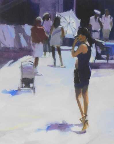 After David Farrant. Lost in Trafalgar, signed and titled in pencil to margin, 44cm x 34cm, framed and glazed.