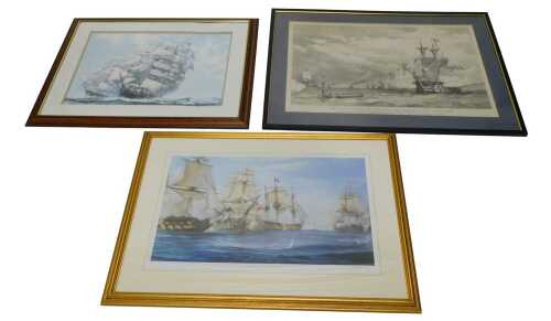 Robin Brooks. The Fighting Moment - Trafalgar 1805, artist signed limited edition print number...
