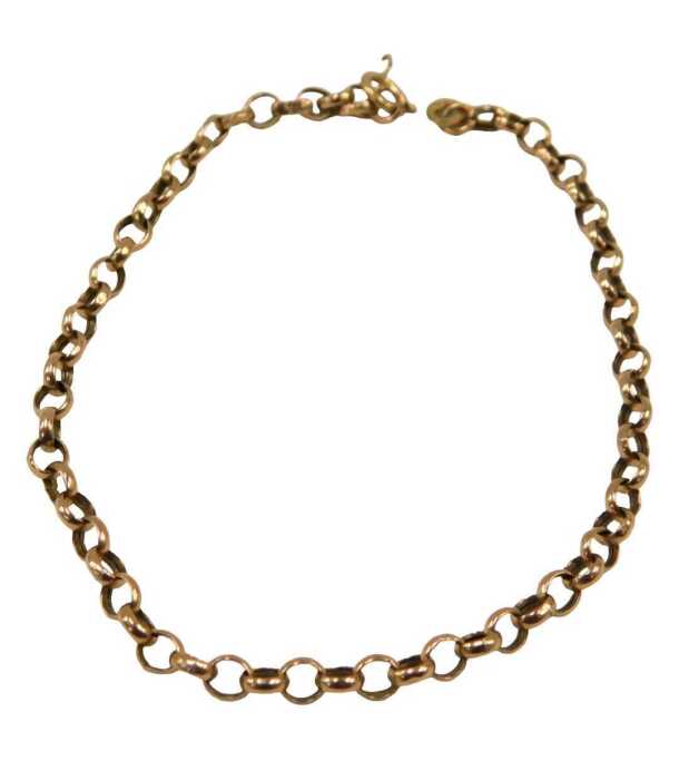A 9ct gold curb link bracelet, 20cm long, 1.5g. (AF)