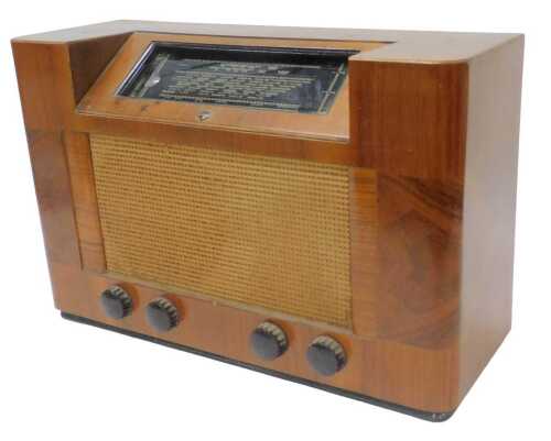 A mid 20thC walnut cased Murphy A168M valve radio, 39cm high. WARNING! This lot contains...