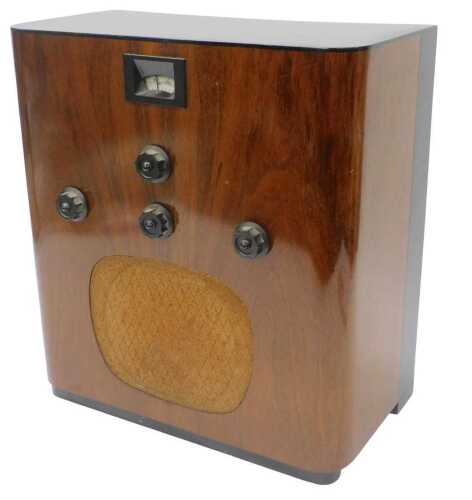 A mid 20thC Murphy walnut cased valve radio, probably 188, 47cm high. WARNING! This lot contains...