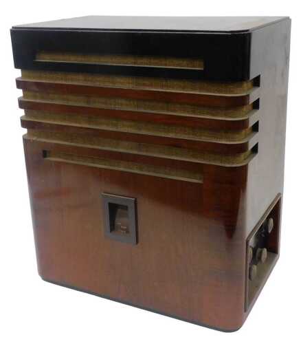 An Irl Ritz Air Flo radio, labelled verso, circa 1946, 50cm high. WARNING! This lot contains...