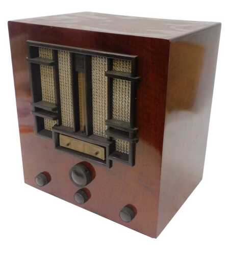 A mid 20thC walnut cased Marconi model 264 radio, 41cm high. WARNING! This lot contains untested...