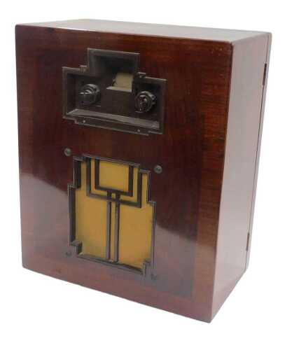 A mid 20thC walnut cased Marconi radio, probably model 279, 47cm high. WARNING! This lot...