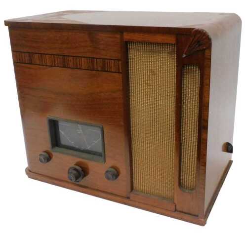 A mid 20thC walnut cased radio, Ultra Electric model 48, 44cm high. WARNING! This lot contains...
