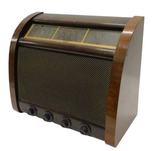 A mid 20thC walnut cased GEC BC5639 radio, 37cm high. WARNING! This lot contains untested or...