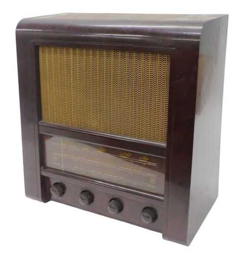 A mid 20thC Bakelite cased Radio Rentals model 64 radio, 45cm high. WARNING! This lot contains...