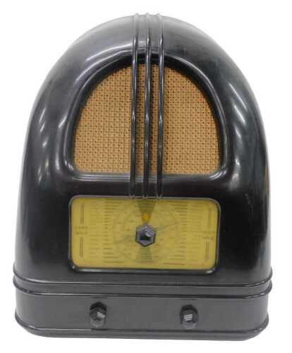A mid 20thC Bakelite cased Philco 444 radio, in domed case, circa 1930s, 26cm high. WARNING!...