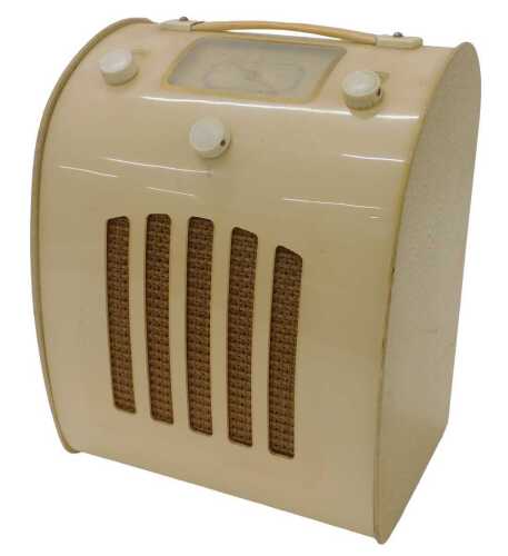 A mid 20thC ivory coloured Ever Ready model C/A radio, 36cm high. WARNING! This lot contains...