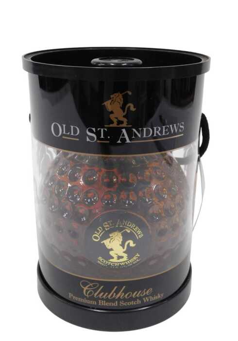 An Old St Andrew's Clubhouse premium blended Scotch whisky decanter, in outer packaging, with...