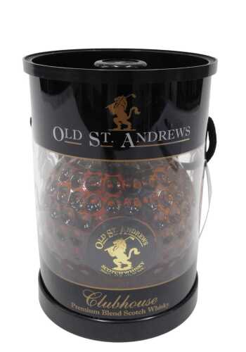 An Old St Andrew's Clubhouse premium blended Scotch whisky decanter, in outer packaging, with...