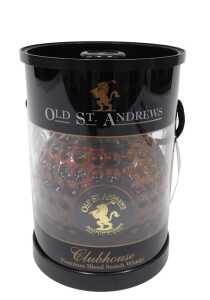 An Old St Andrew's Clubhouse premium blended Scotch whisky decanter, in outer packaging, with...