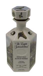 A Gordon Highlander whisky Victoria pottery decanter, 24cm high. (lacking contents)