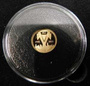 A Harrington & Byrne 80th Anniversary of VE Day gold proof six coin collection, dated 2025,... - 3