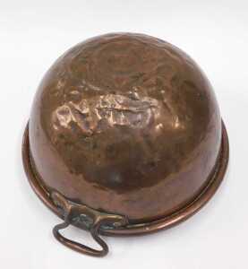 An early 20thC copper bowl, with fixed handles, 42cm wide. - 3