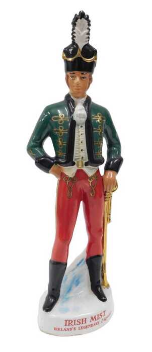 An Italian pottery Irish Mist Legendary liquor advertising soldier, polychrome decorated with...