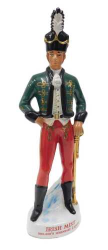 An Italian pottery Irish Mist Legendary liquor advertising soldier, polychrome decorated with...