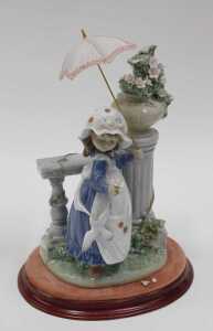 A Lladro figure group Glorious Spring by Ramos, on stand, 31cm high, and another similar. (AF) - 4