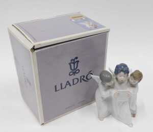 A Lladro figure group of angels, number 4542, 18cm high. (boxed) - 3