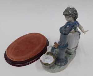 A Lladro figure group Summer on the Farm, number 5285, on stand, 26cm high. - 3