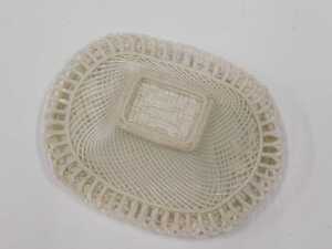 A 19thC Belleek porcelain basket, the border embellished with flowers, possibly by Henshaw and... - 2