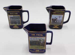 A set of Seton pottery Grand National Winner's jugs, with gilt highlights, to include Void Race,... - 2