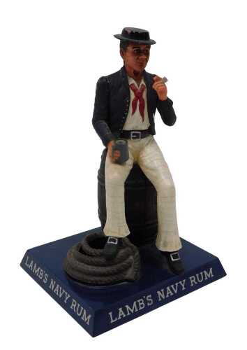 A Lamb's Navy Rum sailor plastic pub advertising figure, 22cm high.