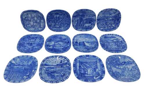 Various Rorstrand Julen 1983 and other limited edition blue and white collector's calendar...