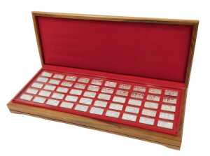 An Elizabeth II silver 1000 Years Of British Monarchy 973-1973 proof edition ingot set, by John...