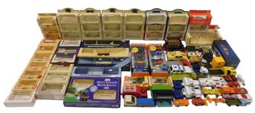 Various Lledo boxed diecast vehicles, cars, unboxed, playworn and other cars and vehicles,...