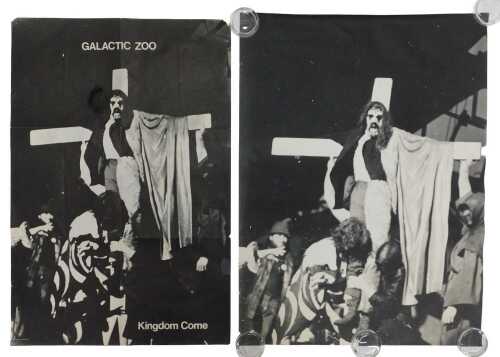 David Yoell (1950-2025). A rare Galactic Zoo Kingdom Come poster, printed with figure on the...