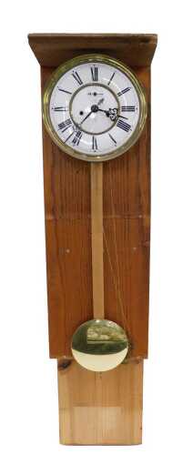A late 19thC Gustav Becker Vienna style clock movement, with 20cm diameter Roman numeric dial,...