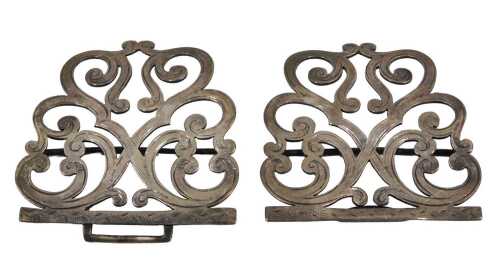 A Victorian silver double nurses buckle, of pierced scroll form with plain pin back, possibly by...