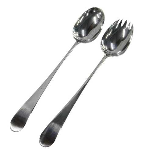 A George III Scottish silver serving set, by Matthew Craw, Old English pattern, Edinburgh 1802,...