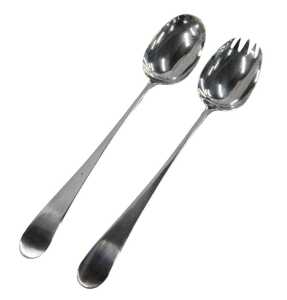 A George III Scottish silver serving set, by Matthew Craw, Old English pattern, Edinburgh 1802,...