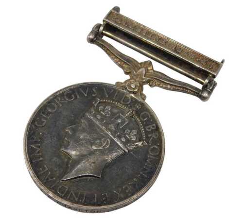 A British General Service Medal, with George VI to the obverse and clasp for Palestine 1945-48,...