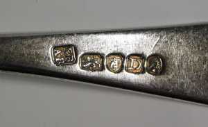 A set of three George III silver table forks, by Peter & Anne Bateman, Old English pattern,... - 2