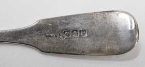 A set of four William IV Scottish silver teaspoons, by John Todd, Fiddle pattern, initialled,... - 2