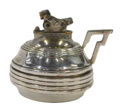 An Edward VIII and George VI silver smoking set, comprising lighter with removable plated...