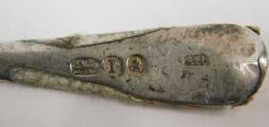 Various George III and other silver spoons, preserve spoon, teaspoons, etc., various dates and... - 4