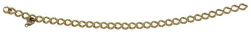 A curb link bracelet, yellow metal unmarked, with a rose gold clip stamped 375, the chain 20cm...
